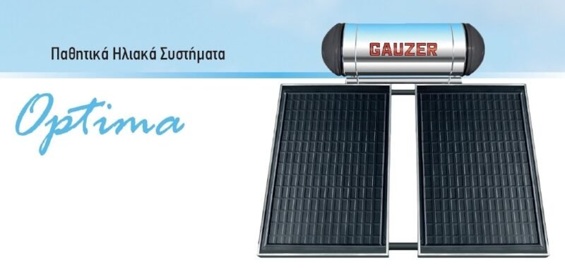 Gauzer Optima Classic Ηλιακός Θερμοσίφωνας 100 λίτρων Glass Διπλής Ενέργειας με 2τ.μ. Συλλέκτη - Image 2