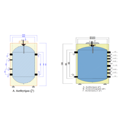 Gauzer Buffer αντλίας θερμότητας GAHP 40/0 40lt